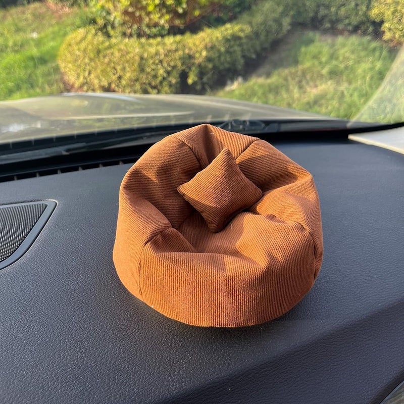 Walant Doll Car Seat Compatible with Labubu, Handmade Bean Bag Chair for 15-17cm Doll, Anti-Slip Bottom, Cute Doll Accessories for Display, Fans&Collectors Gifts, Durable Corduroy Fabric (Coffee) - Image 2